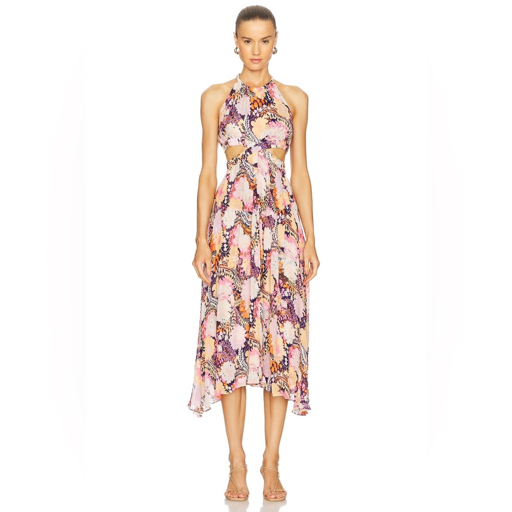 Waverly Printed Cut-Out Silk Dress from A.L.C. Size 6 - worn once